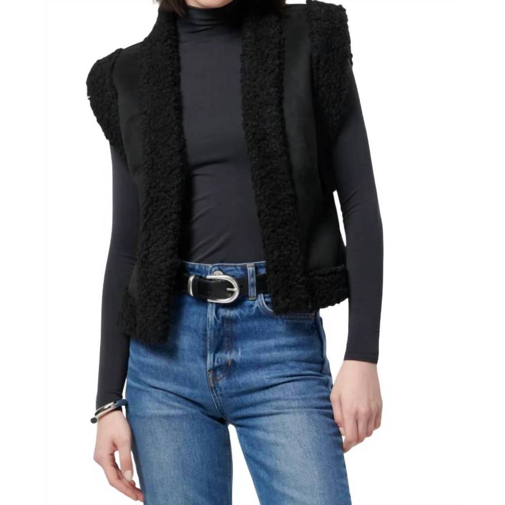 NEW CAMI NYC naima vest in black